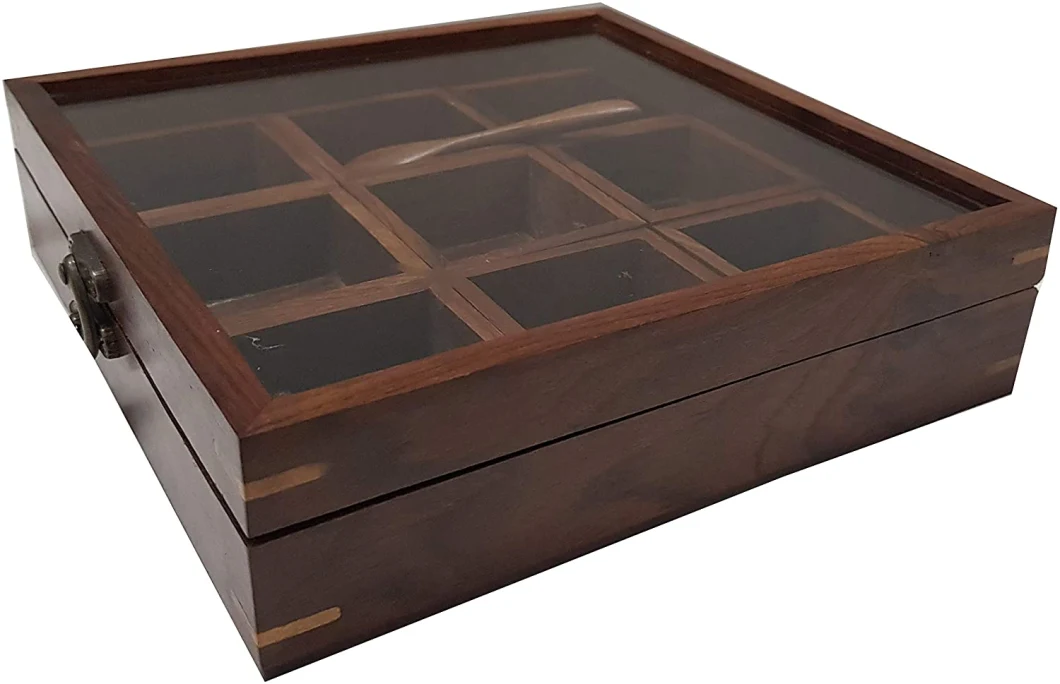 Eco-Friendly Wooden/Wood Box for Spice/Seasoning/Tea/Candy/Dry Fruit Storage