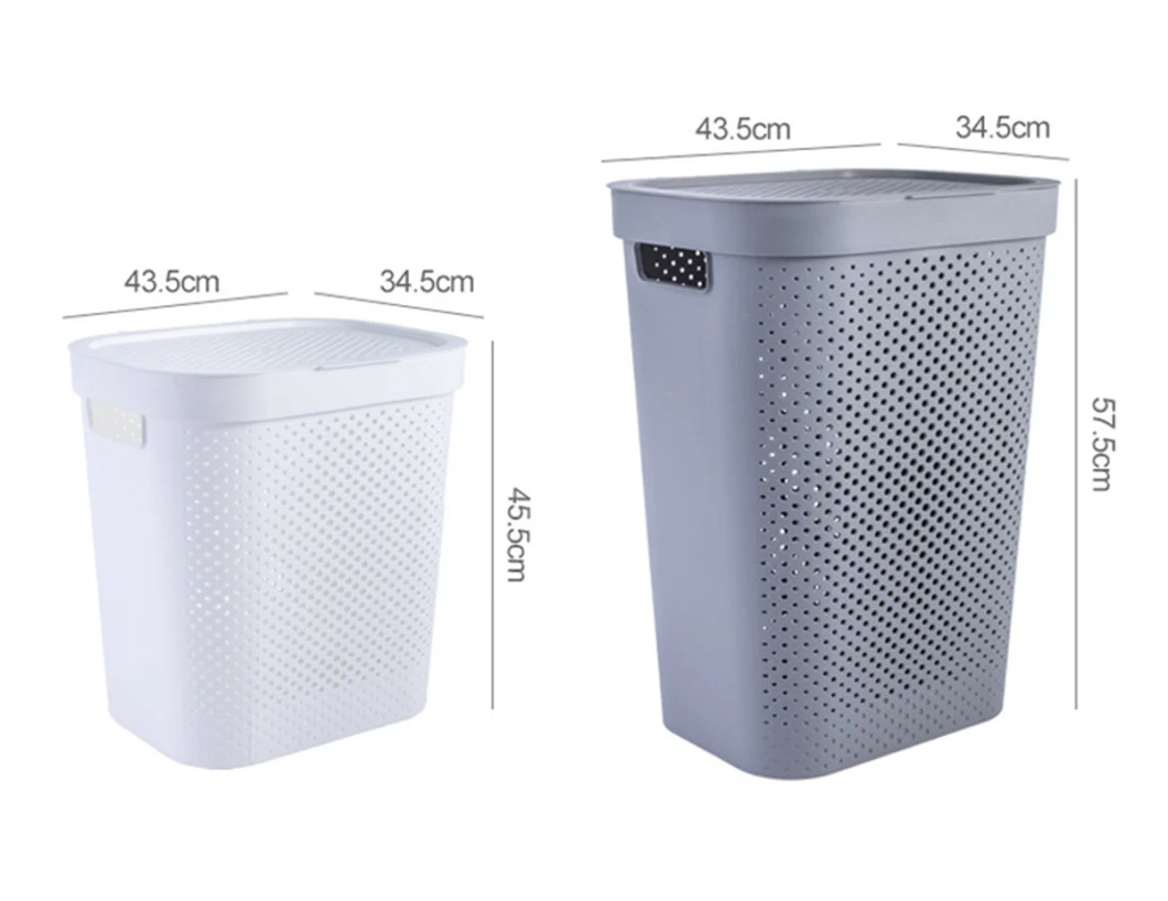 Yiwu Buying Sourcing Agent Luxury Large Toy Storage Basket Container Bedroom Bathroom Plastic Laundry Basket with Cover